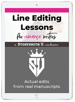 ipad showing Line Editing Lessons e-course by Sue Brown-Moore