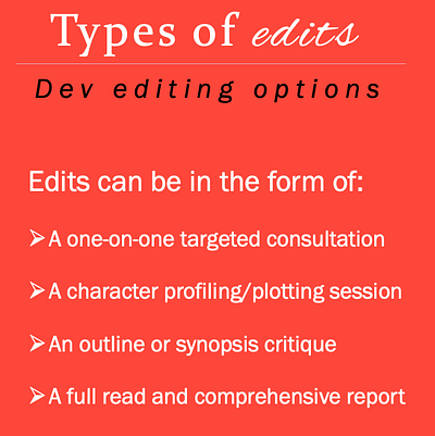 Different forms of developmental edits