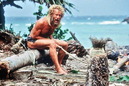 Scene from the movie Castaway