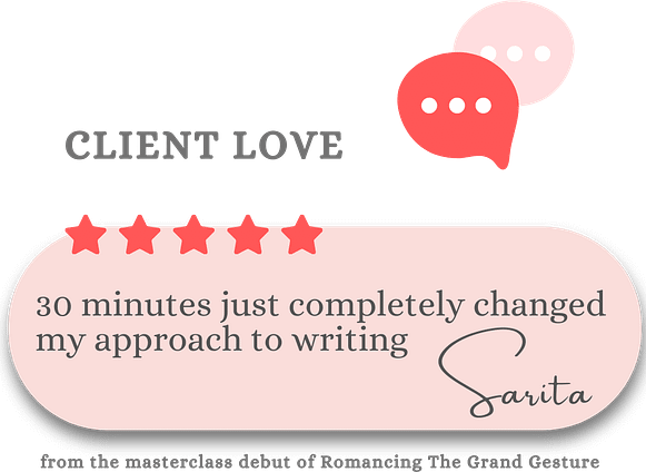"30 minutes just completely changed my approach to writing"